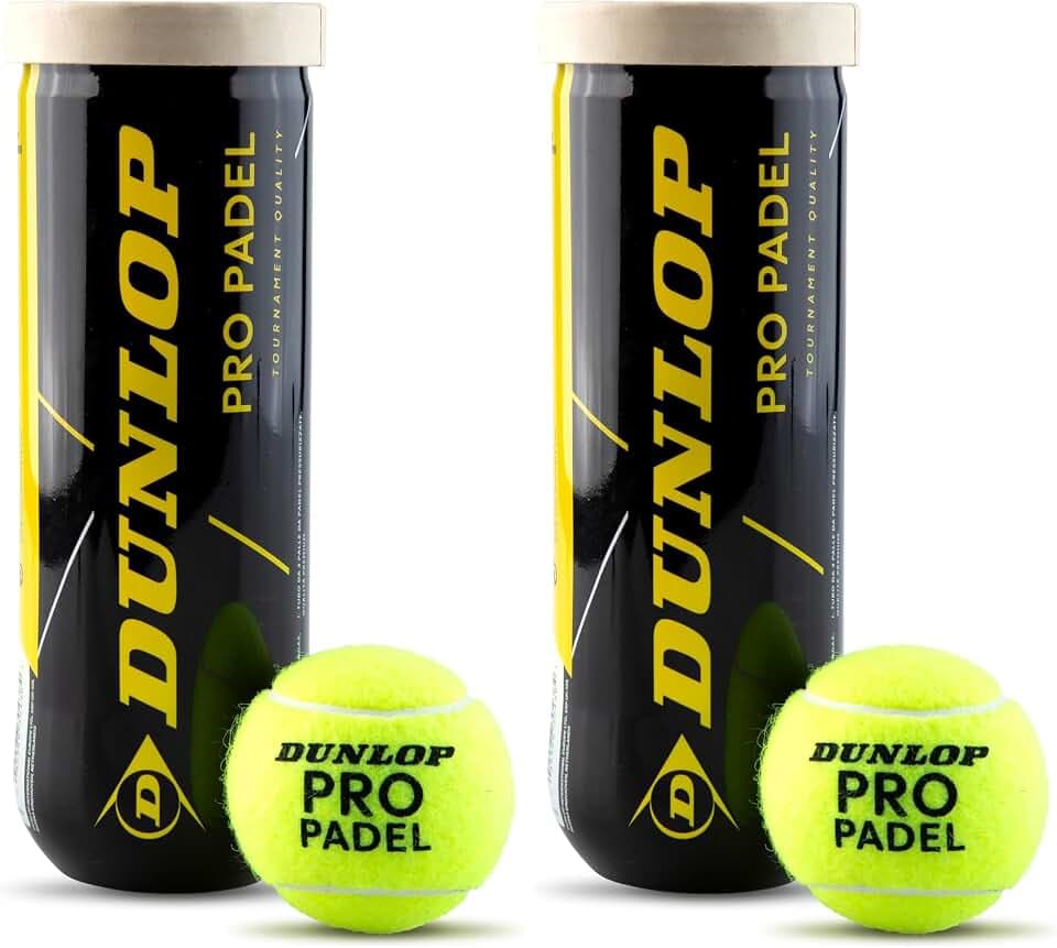 DUNLOP Pro Padel - Palline da padel per competizioni e tornei (lattina 1x3) (Confezione da 2)