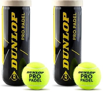 DUNLOP Pro Padel - Palline da padel per competizioni e tornei (lattina 1x3) (Confezione da 2)