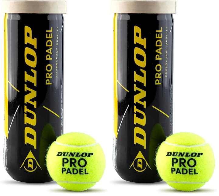DUNLOP Pro Padel - Palline da padel per competizioni e tornei (lattina 1x3) (Confezione da 2)