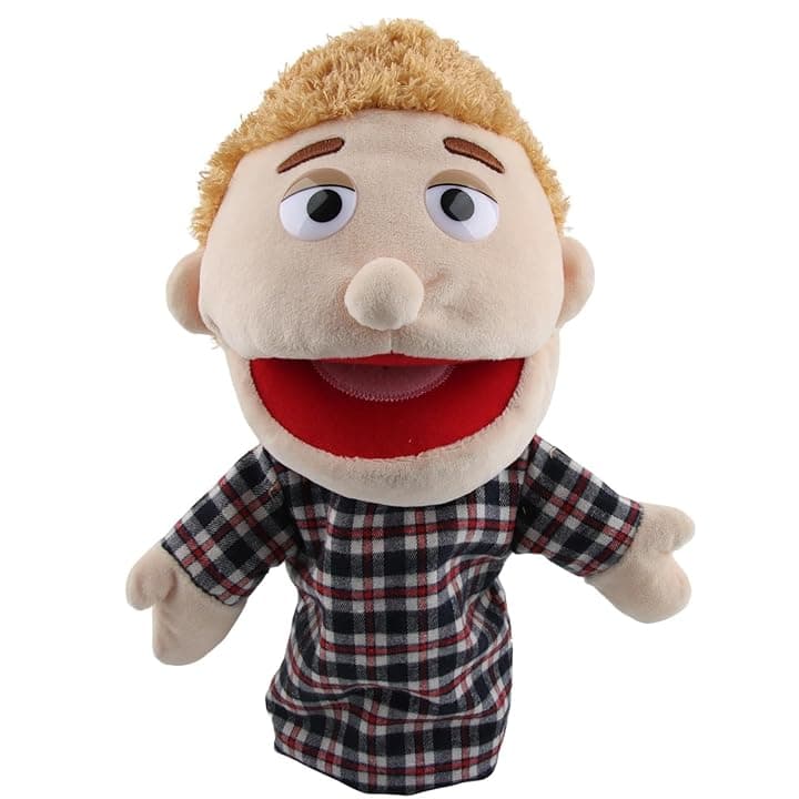 Marionette da Mano Muppet Show, Burattini da Mano, Teatrino Marionette di Peluche, Pupazzo di Peluche, Master of Puppets per Racconta Storie, Educazione, Giochi Interattivi (Papà, 30cm)