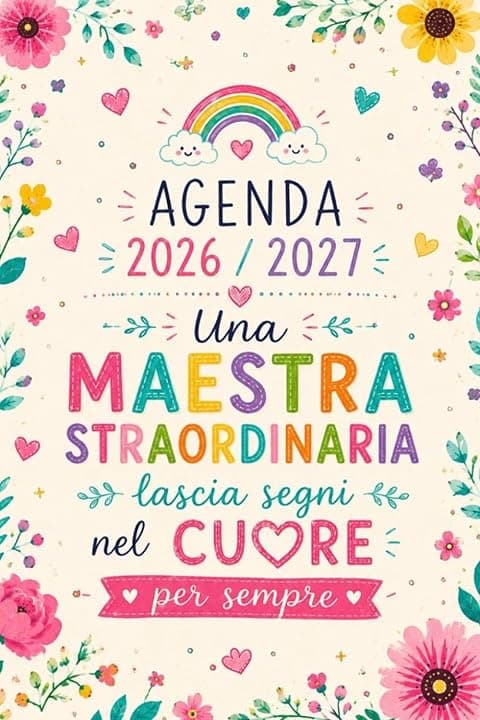 Grazie Maestra: Agenda Maestra 2026/2027 | Diario Settimanale Una Settimana Su 2 Pagine