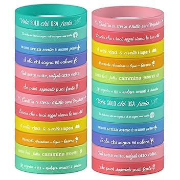 Xingch Xingch Set di braccialetti motivazionali, regalo motivazionale per adolescenti, studenti e colleghi, ideale per compleanni e vari eventi.