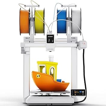 Anycubic Kobra X Stampante 3D, Alta Velocità da 600 mm/s con Stampa 4 Colori, Livellamento Automatico 49 Punti, Rilevamento Intelligente Tramite AI per Principianti e Professionisti,260 x 260 x 260 mm