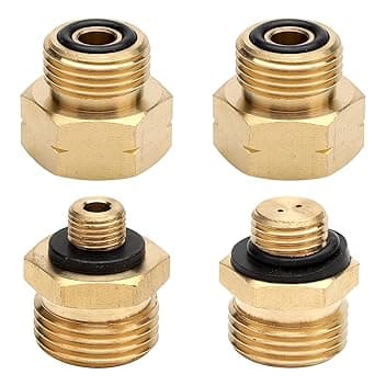 Adattatore bombola gas Set di 4 pezzi di kit europeo adattatori bombole gas adattatori per bombole del gas Realizzato in ottone per collegare i regolatori di pressione alle bombole di gas straniere