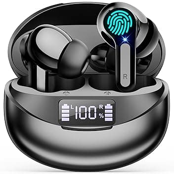 Cuffie Bluetooth, Auricolari Bluetooth 5.3 Wireless, 5-7 h per tre volte Cuffiette Hi-Fi Senza Fili, Auricolare USB C CVC Cancellazione Rumore Senza Filo for iOS Galaxy Xiaomi OPPO Android