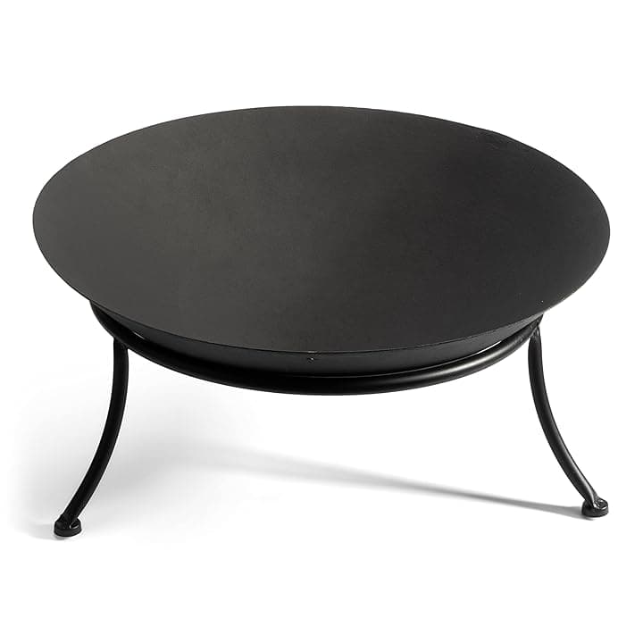 DRULINE 47 CM Enorme BRACIERE Cestino per Il Fuoco braciere da Terrazzo Acciaio Nero Nuovo Elegante Grande