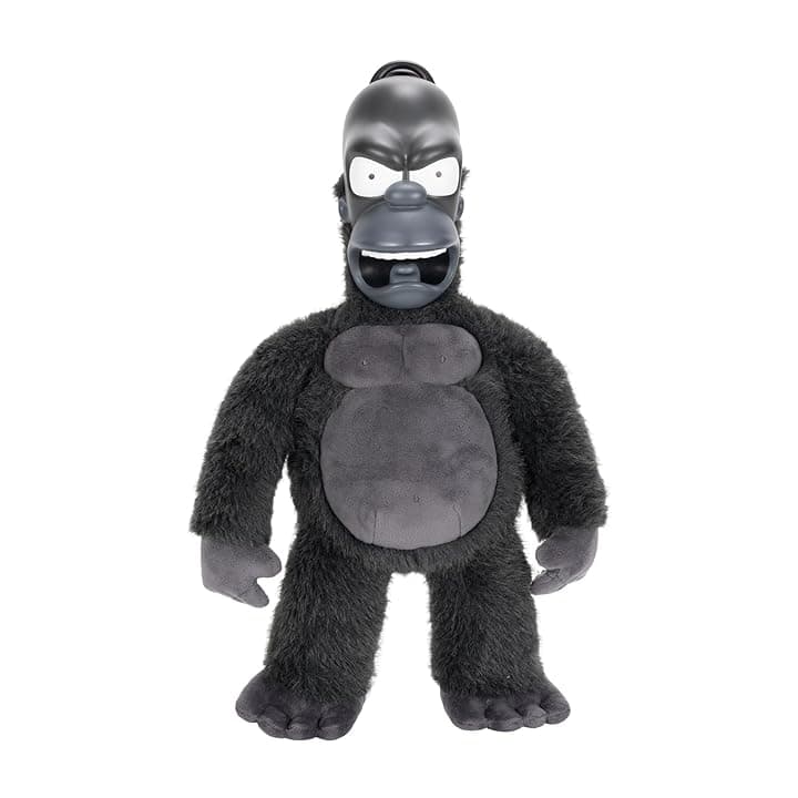 Peluche da collezione di Re Homer dei Simpson, prodotto da Jakks Pacific, con licenza ufficiale, alto 40 cm, ispirato all'episodio "La casa sull'albero dell'orrore"