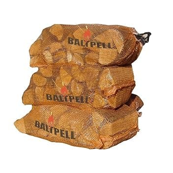 Legna Da Ardere Secca | Legno Ontano Alta Qualità | 3 Sacchi da 40 Litri | Per Camini, Caminetti, Stufe, Barbecue, Pizzerie | Tronchetti 30cm