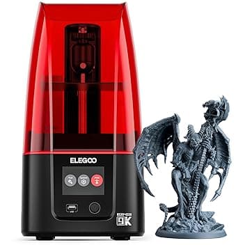 ELEGOO Mars 4 Stampante 3D MSLA in Resina a Fotopolimerizzazione UV con Schermo LCD Monocromatico 9K da 7 Pollici, Stampante 3D in Resina, Dimensione di stampa di 153,36x77,76x175 mm³