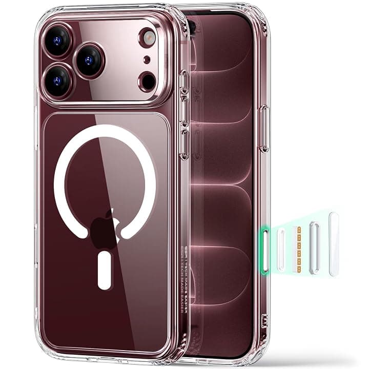 ESR Classic Hybrid Cover per iPhone 18 Pro/17 Pro, Trasparente ClimeCo Certified