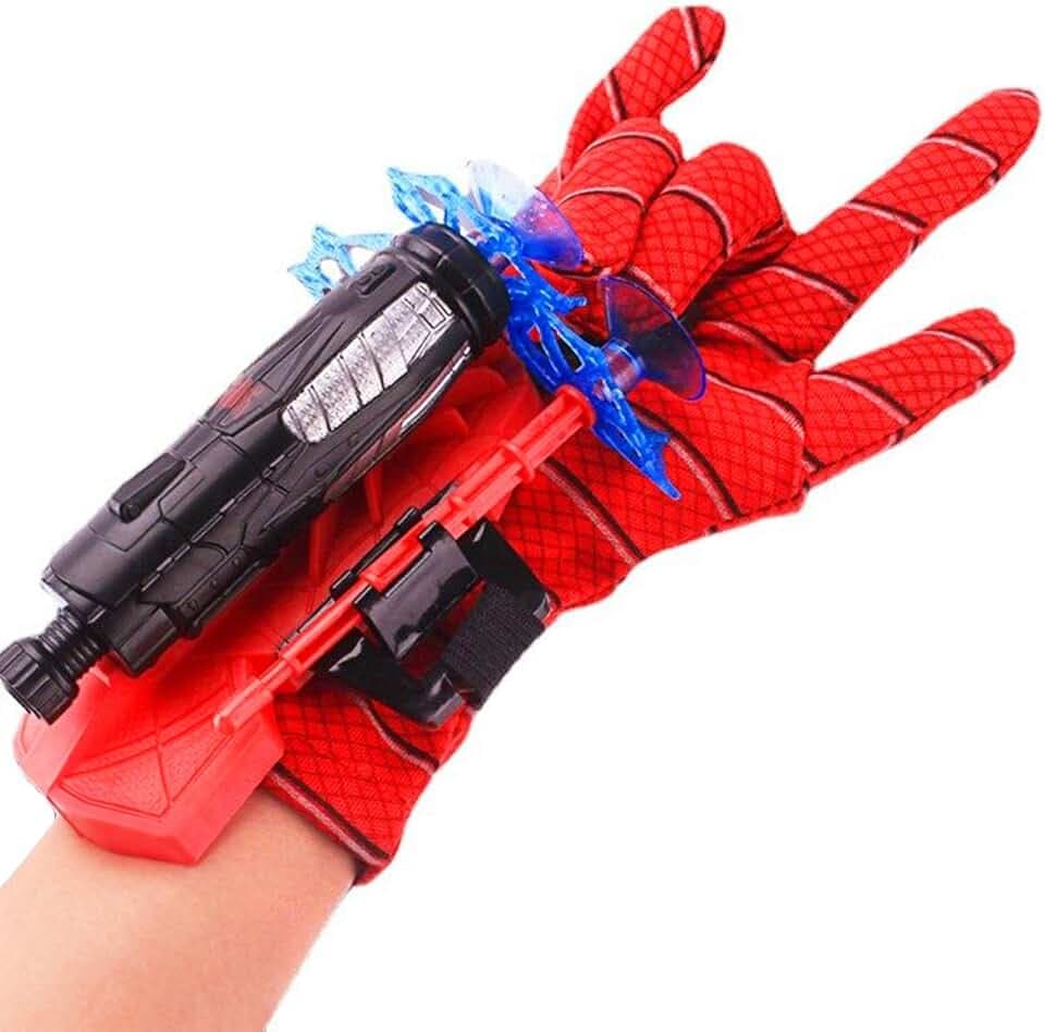 Original Cup® - Guanto Lancia-ragnatele per Bambini e Adulti - Lanciatore di Freccette con Ventose - Costume da Supereroe dei Fumetti - Costume di Halloween Cosplay