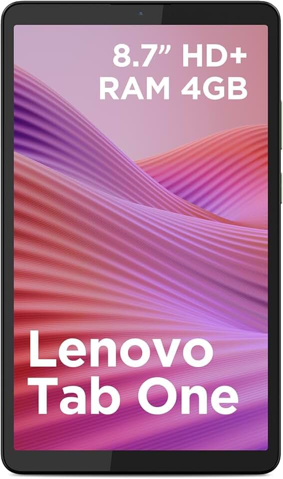 Lenovo Tab One Tablet - Display 8.7" HD (1340x800), RAM 4GB, Memoria 64GB, WiFi 5, Processore MediaTek Helio G85, Tablet Android 14, Clear Case incluso - Luna Grey