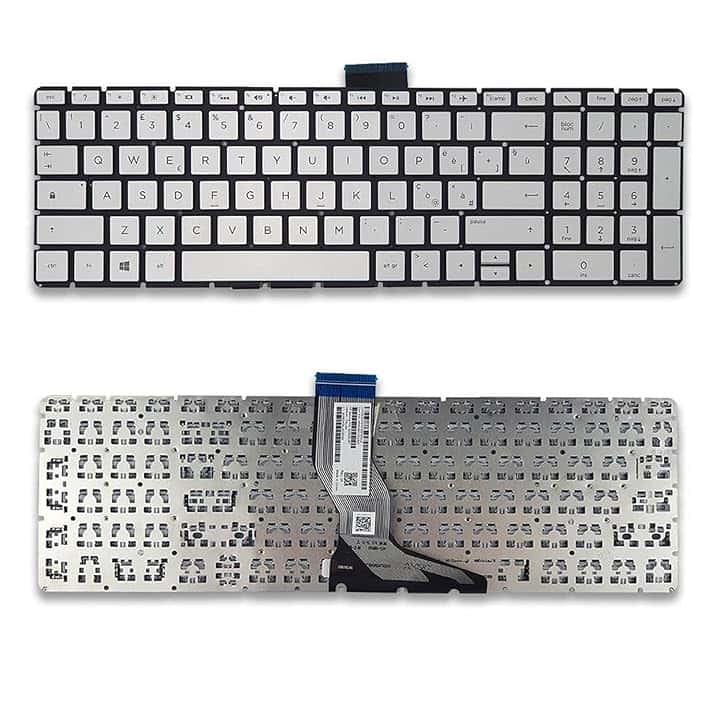 Tastiera per HP 250 G6, 15-BS, 15Q-BD, 17G-BR, 15-CC, 15-BW, 15Q-BD, 17G-BR, 15-CB, 17-BS, TPN-C129 Layout Italiano Colore Silver senza Retroilluminazione Spare Parts L91269-061 (Silver)