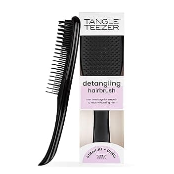 Tangle Teezer Ultimate Detangler - Districa i capelli bagnati e asciutti - Anti-rottura e scioglinodi. Design con setole a doppio livello - Spazzola adatta a tutti i tipi di capelli - Nero Liquirizia