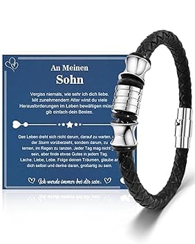 Cheerslife Regalo Per Il Figlio Bracciale In Pelle Uomini A Mio Figlio Bracciale 18 ° Compleanno Ragazzo Idee Regalo Bracciali Incoraggiamento Regalo Per Ragazzo Figlio DE