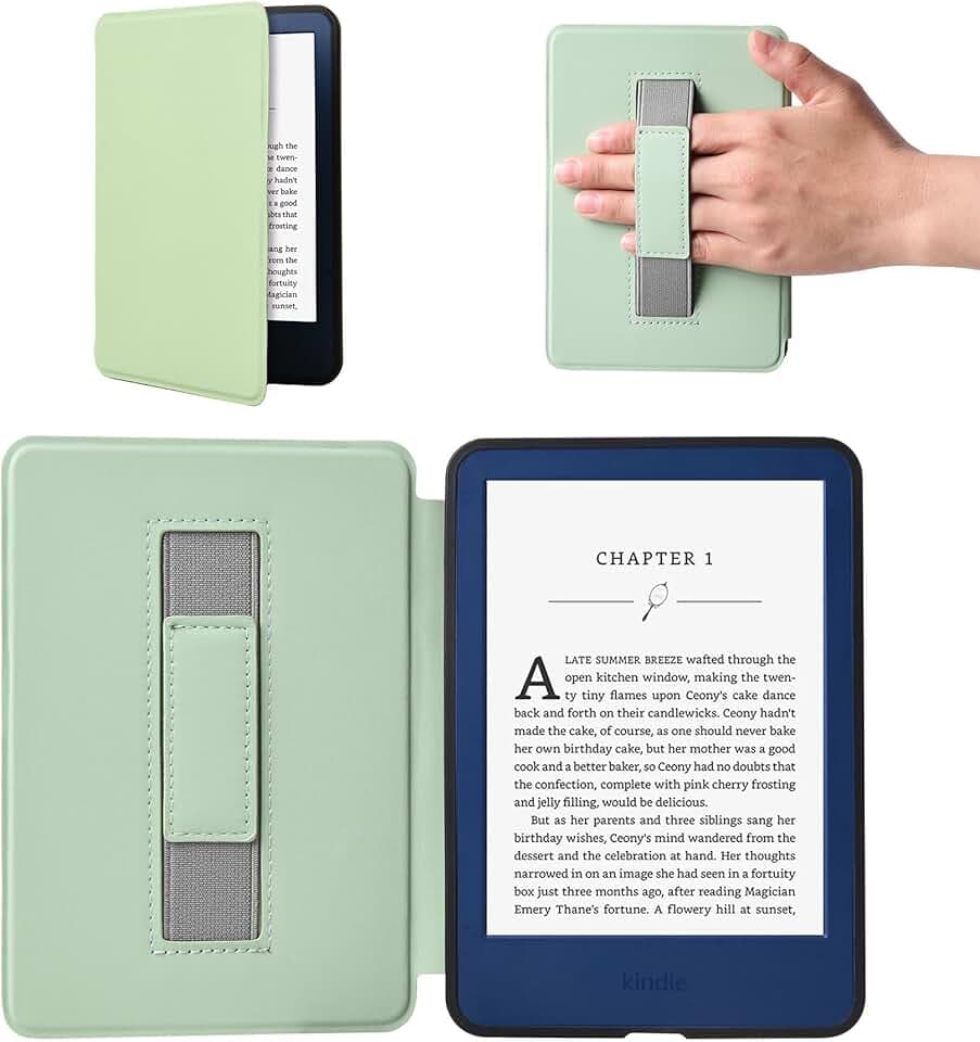 Custodia per Kindle Paperwhite 2024 (12a generazione - 7"), Kindle Colorsoft Signature Edition 2025/2026, leggera e completamente nuova, con Auto Wake/Sleep per Kindle Paperwhite (Green)