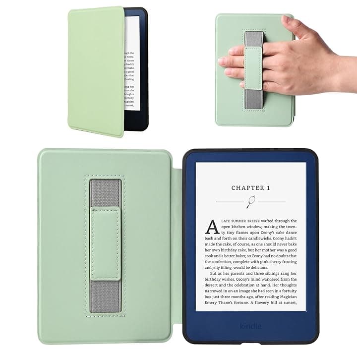 Custodia per Kindle Paperwhite 2024 (12a generazione - 7"), Kindle Colorsoft Signature Edition 2025/2026, leggera e completamente nuova, con Auto Wake/Sleep per Kindle Paperwhite (Green)
