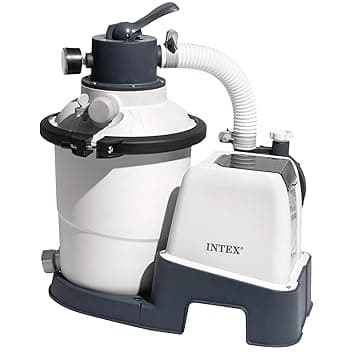 Intex 26642 – Pompa Filtro a Sabbia Krystal Clear, Flusso d'Acqua 3500 L/h, Flusso di Sistema 2000 L/h, Plastica, Bianco
