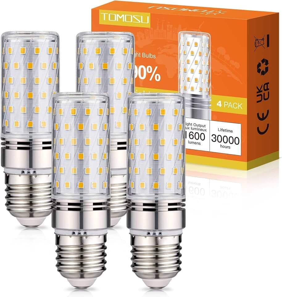 Lampadine LED E27 Luce Naturale 4000K, 16W Lampadina LED E27 1600LM,4 Pezzi