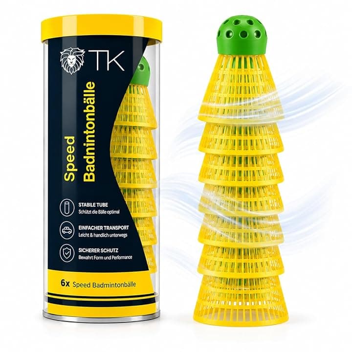 TK Gruppe Timo Klingler Sportyfits® Speedbadminton - Palline da badminton, per allenamento e competizioni e badminton, per interni ed esterni