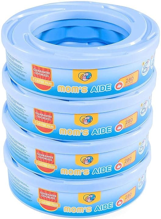 Mom's Aide Ricarica compatibile con Mangiapannolini Angelcare Maialino Foppapedretti & Litter Locker II (4 ricariche), incompatibile con Dress Up & XL