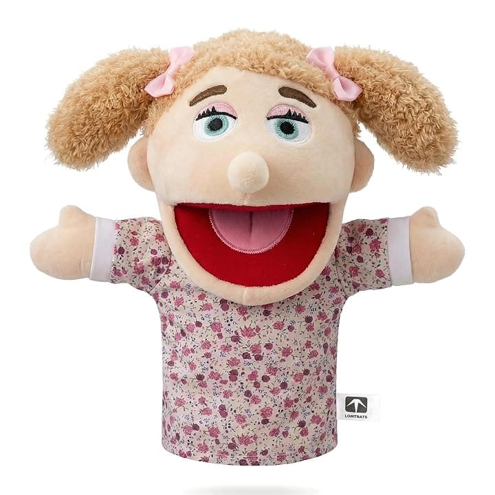 Marionette a mano per bambini,Include nonno,nonna,papà,mamma,figlia,figlio con bocche aperte mobili,perfette per raccontare storie,insegnare,regali di compleanno,1Pcs