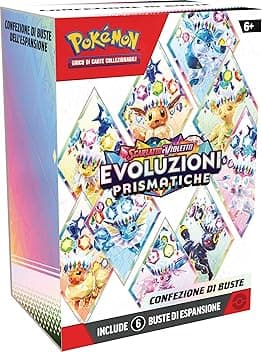 GCC Pokémon: confezione di buste dell’espansione Scarlatto e Violetto - Evoluzioni Prismatiche (sei buste di espansione)