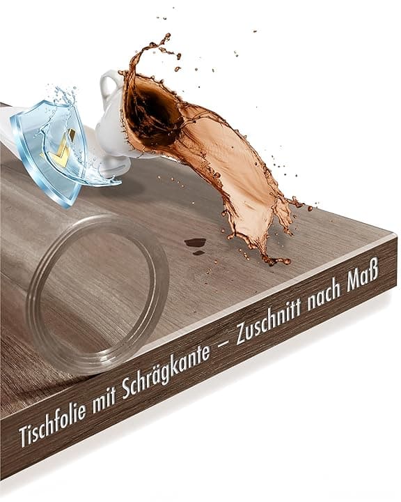 TEXMAXX pellicola trasparente per tavolo 2mm con bordo smussato - protezione tavolo pvc varie misure dimensioni - pellicolatavolo trasparente - 90 cm x 140 cm