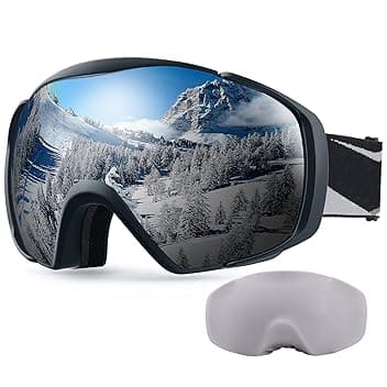 OutdoorMaster Maschera Sci Modello Classic OTG - Lenti Anti-Appannamento e Protezione UV400 - Compatibile con Casco e Occhiali da Vista