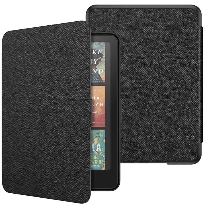 FINTIE Custodia per 7" Kindle Paperwhite (12ª Generazione, 2024) e Kindle Colorsoft (1ª Generazione, 2025/2024), Sottile Leggero Protettiva Cover con Auto Sveglia/Sonno, Nero