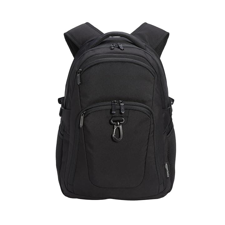 Amazon Basics, Zaino da viaggio per laptop da 15,6", nero