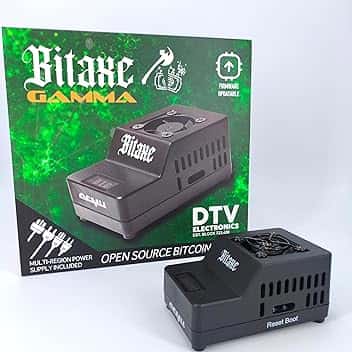 DTV ELECTRONICS Bitaxe Gamma 601 Solo Bitcoin ASIC Miner – 1,2 TH/s @ 18W, bassa potenza, custodia stampata a iniezione – Tranquillo, Open-Source BTC Miner per mining domestico o individuale
