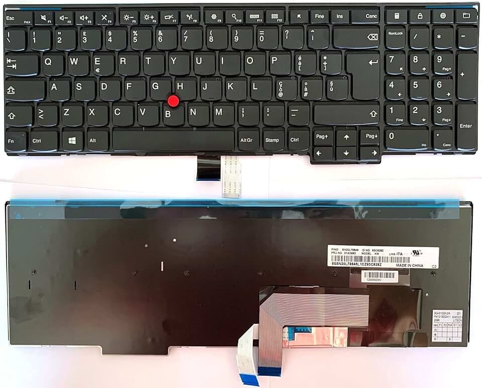 INFOELETTRONICA - Tastiera Italiana QWERTY per Lenovo ThinkPad T540, T540p, T560, L540, W540, W541, T550 - Ricambio di Qualità, Resistente e Facile da Installare per Notebook Lenovo