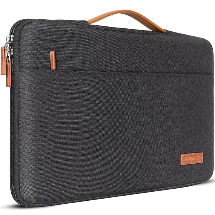 DOMISO Custodia PC Computer Portatile 15.6 Pollici,Borsa per 16 Pollici MacBook PRO M4 M3 M2 PRO/Max,15,6 Pollici Acer Lenovo HP dell ASUS Notebook,Porta Cover Laptop Case Sleeve,con Manico,Nero