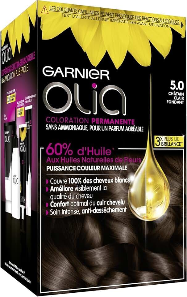 Garnier Olia - Colorazione permanente all'olio senza ammoniaca, colore: castano