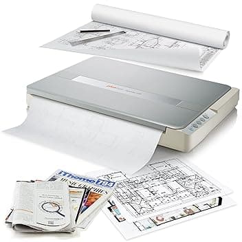 plustek OpticSlim 1180 - Scanner piano di grande formato A3 per progetti e documenti. Design per biblioteche, scuole e Soho. Scansiona A3 per 8 secondi, supporta Mac e PC