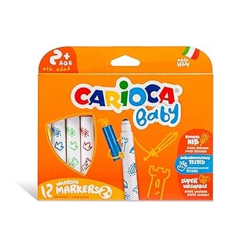 Carioca Pennarello 2 + - Penne (Extra Bold, Punta Rotonda Rotondo Multi, Italia, Scatola di Cartone)