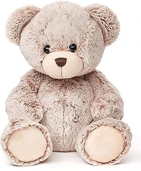 Uni-Toys - Teddy super morbido (marrone chiaro) – 24 cm (altezza) – Orsacchiotto – Peluche peluche – Te-00201