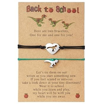 AUAUY Regali di Ritorno a Scuola, Bracciale Madre e Figlia Bracciale Mamma e Figlio Regalo per Madre, Regali per il Primo Giorno di Scuola per Ragazze e Ragazzi, Natale Regalo, Amore