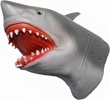 Yolococa Burattino di Mano Squalo Testa di Animale Realistica in Gomma Morbida Regali Giocattoli per Bambini Yeah Shark Puppets Youtube