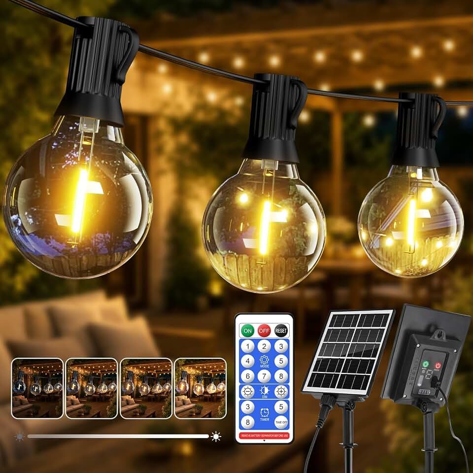 Hoteril Catena Luminosa Esterno Solare 15M Luci Da Esterno Giardino G40