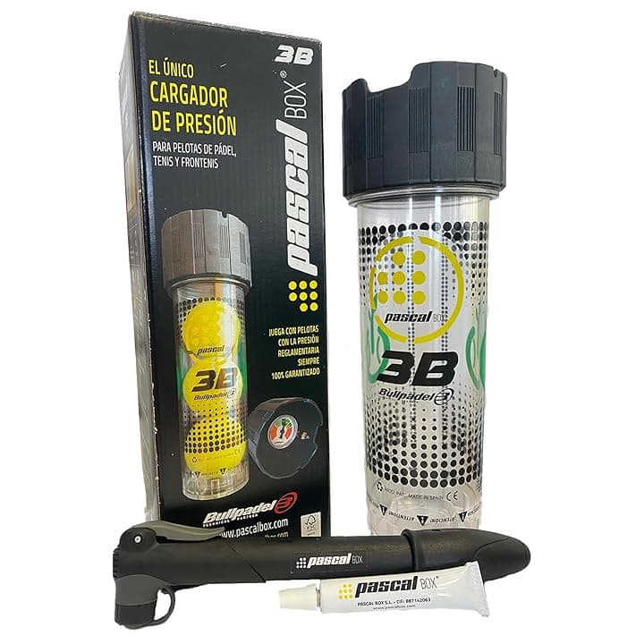 Pascal Box - Pressurizzatore per palline da padel con pompa | Accessori per padel Palline da padel | Pressurizzatore per palline da padel e palline da tennis