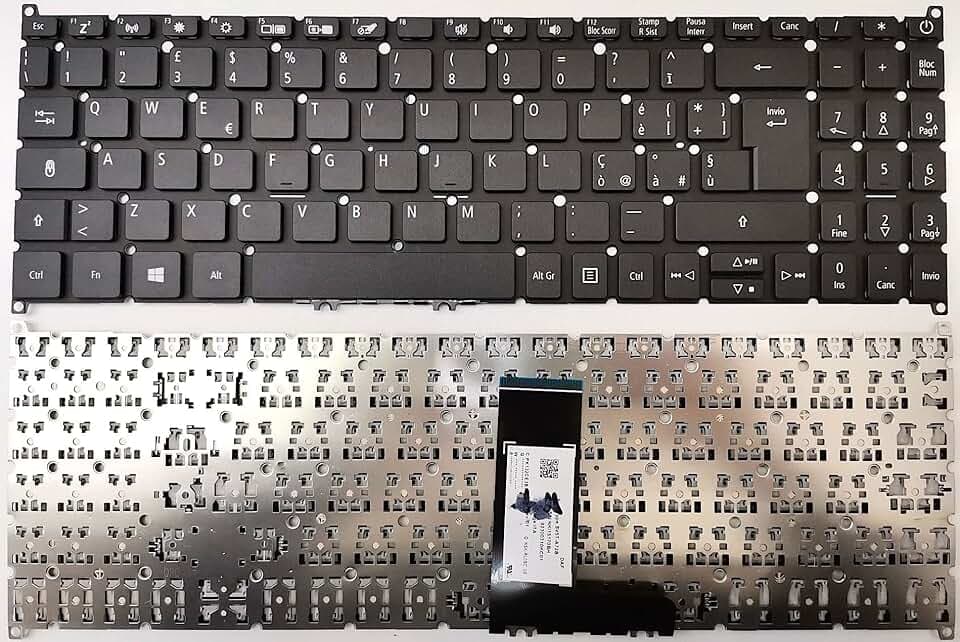 Tastiera Italiana Compatibile con Acer Aspire 3 A315-55 A315-55G-75N3 A315-55G-76Z5 A315-55G-79AW