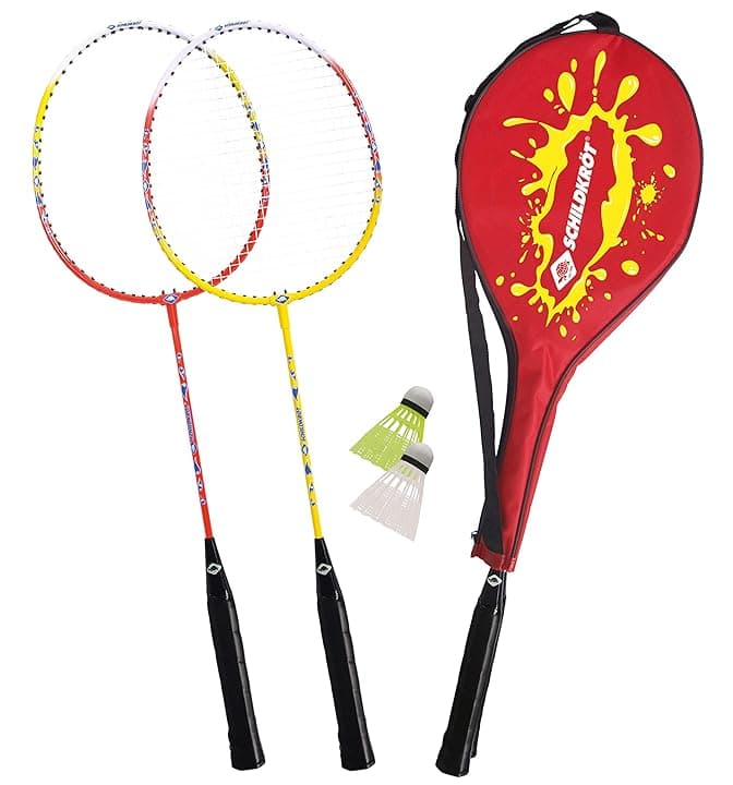 Schildkröt Badminton Set per 2 Giocatori, 2 Racchette, 2 Volani, in Una Custodia da Trasporto