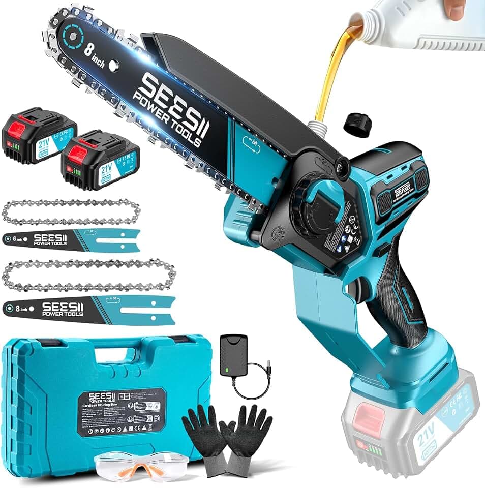 SEESII 6 & 8 Mini Motosega Elettrica da Potatura per Taglio Legno - 1000 W
