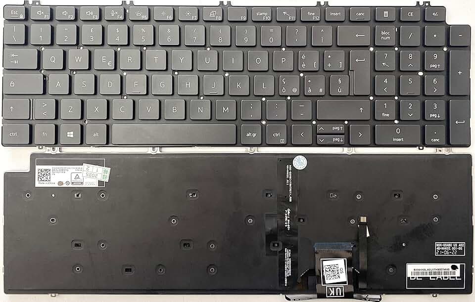Tastiera Italiana per dell Precision 7550 7560 7750 7760 - M8M7D RETROILLUMINATA