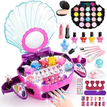 Trucchi Bambina 3 4 5 6 7 8 9 10 Anni, Regalo Bambini 5 6 7 8 Anni Trousse Valigetta Trucchi Bambina Giochi Bambino 5 6 7 8 Anni Sirena Smalti Bambini Compleanno Regalo Bimba 4-10 Anni Regali Natale