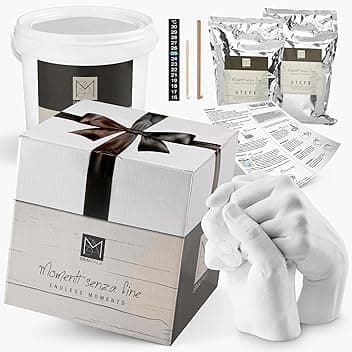Kit Calco Mani Coppia Completo con Video Guida ed Ebook - Stampo 3D in Gesso e Alginato