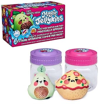 Mini Peluche a Sorpresa, Giocattolo Magico con Rivelazione in Acqua, Personaggio Morbido da Collezione in Barattolo, Confezione con 2 Personaggi, Regalo Creativo per Bambini 5+ Anni