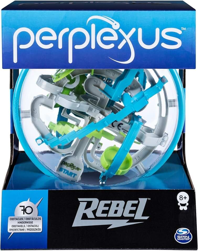 Perplexus Rebel, Il Labirinto 3D Originale, Sfera con 70 Ostacoli, Rompicapo Gioco di Abilità e Logica per Bambini 8+ Anni e Adulti